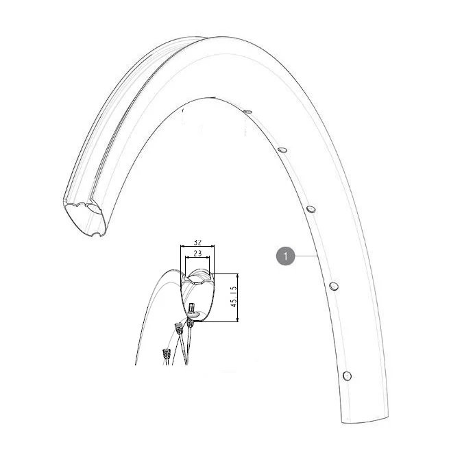 MAVIC COSMIC SL4 45 23mm etupyöräpaketti