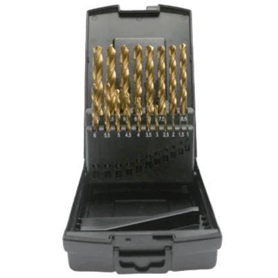 HSS-G TiN-porasarja 1-10 mm (19 osaa)