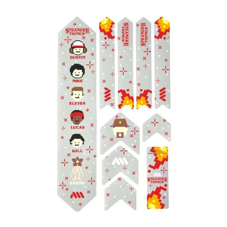ALL MOUNTAIN STYLE EXTRA kehyssuoja Stranger Things 8bit läpinäkyvä läpinäkyvä
