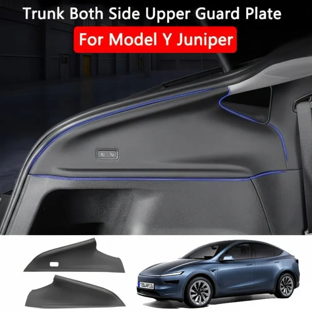 Runko molemmat Tesla-sivusuojatyyny malli Y Juniper/Launch 2025, takaosan takaosan anti-kick-tyyny, TPE: n kaikki sääolosu...