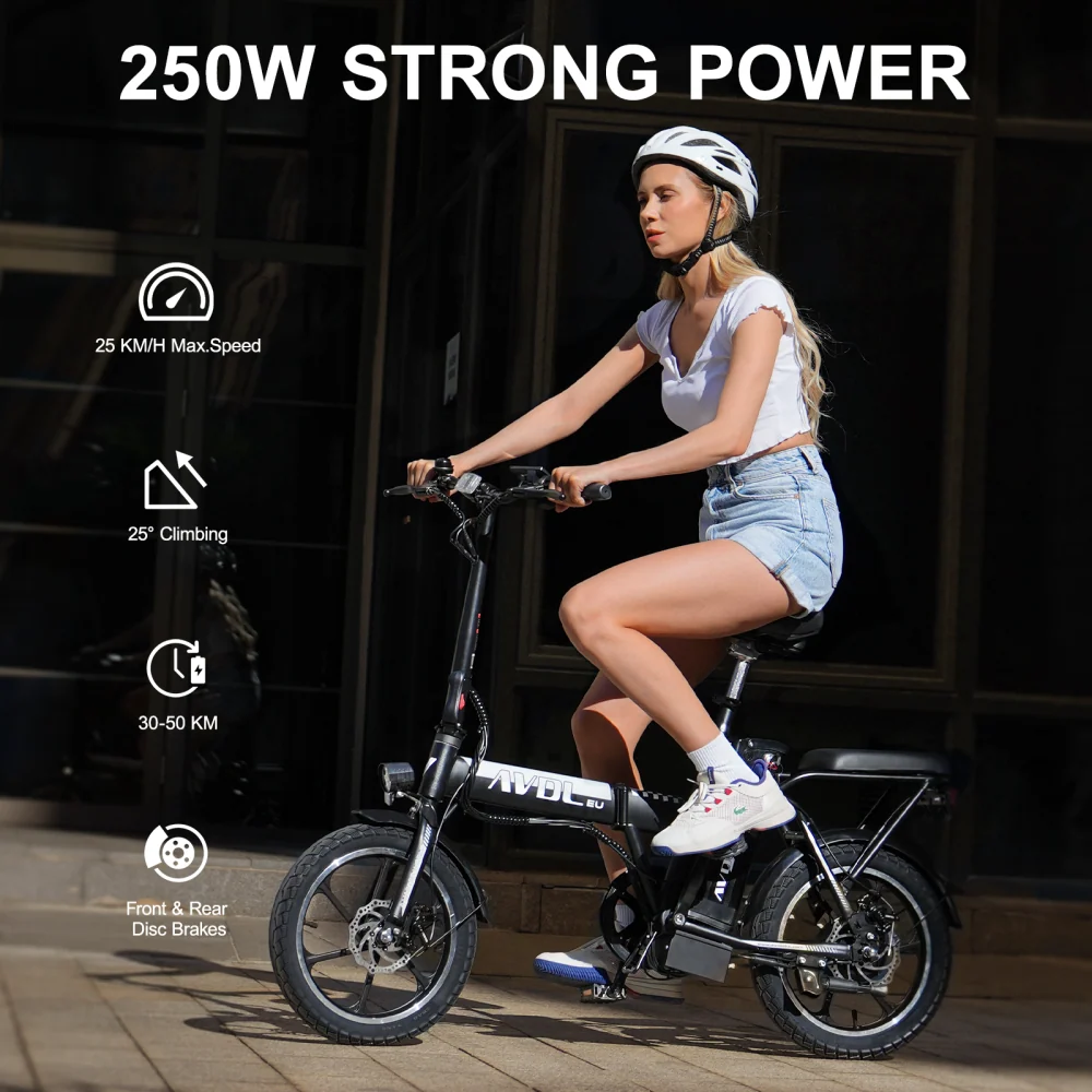 AVDL A10 250W kokoontaittuva sähköpyörä 16" 410Wh sähköpyörä