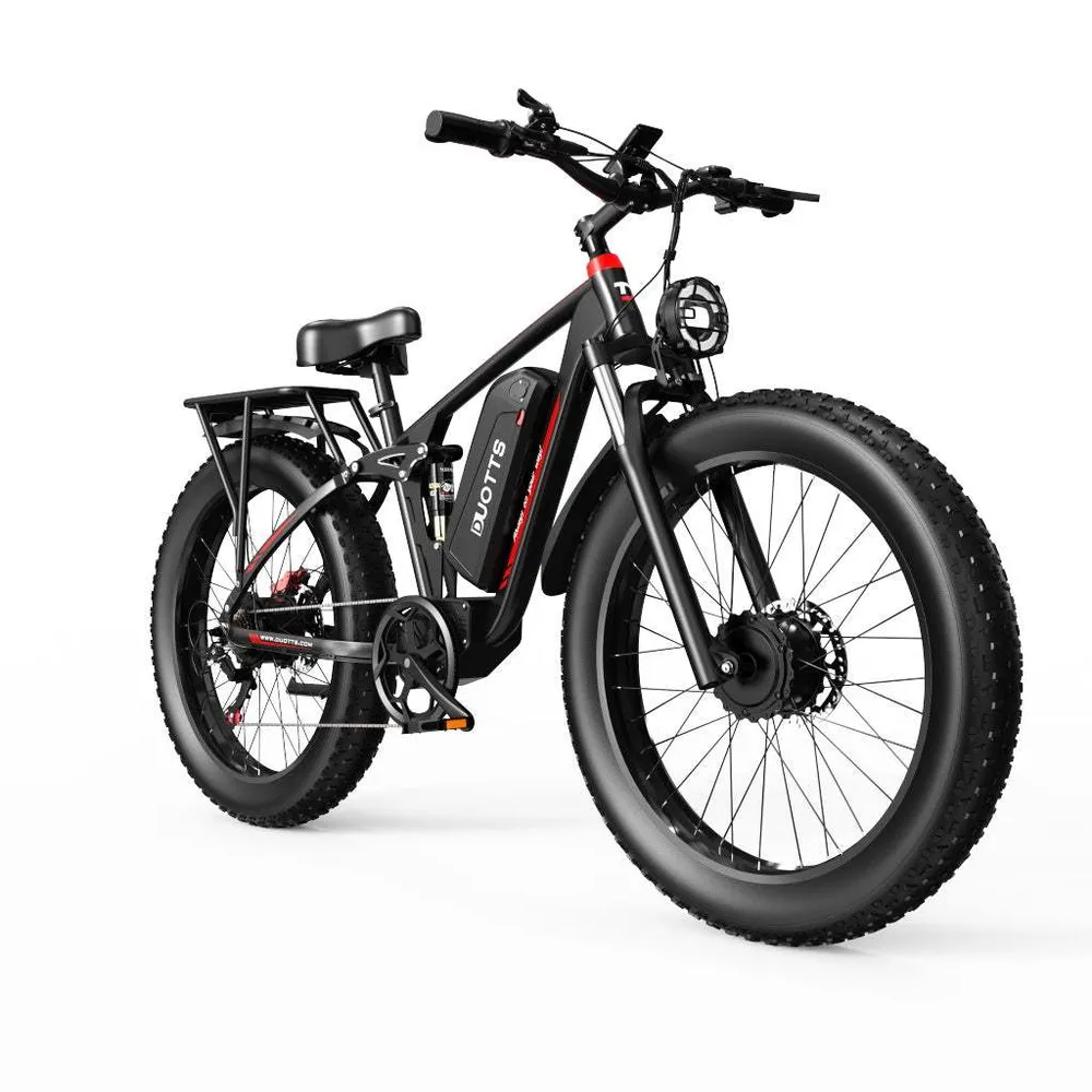 DUOTTS S26 750W*2 Kaksimoottorinen 26" Paksurenkainen Pyörä 960Wh Täysjousitus Sähkömaastopyörä 48V 20Ah akku