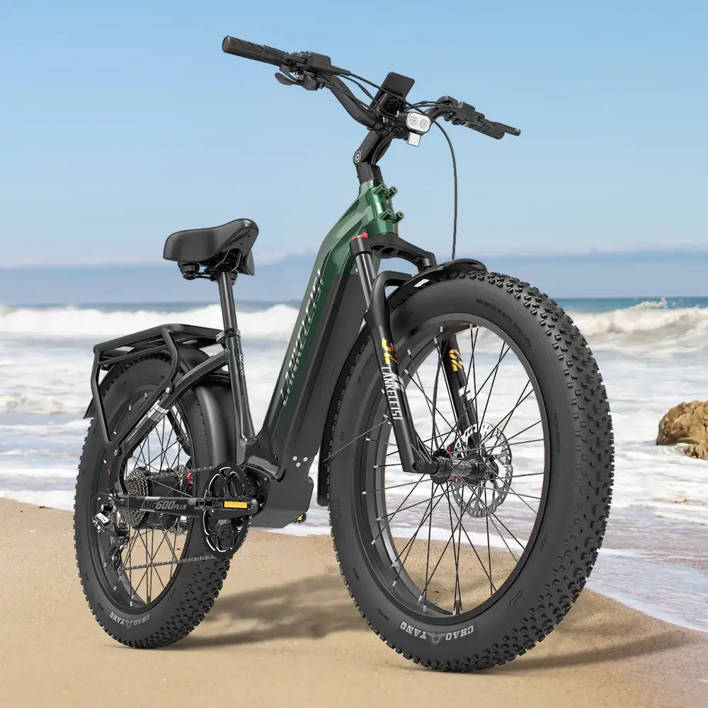 Lankeleisi MG600 Plus 2025 -versio 26" Fat Bike 960Wh maasto-SUV-sähköpyörä vaihdettavalla anturilla 48V 20Ah akulla