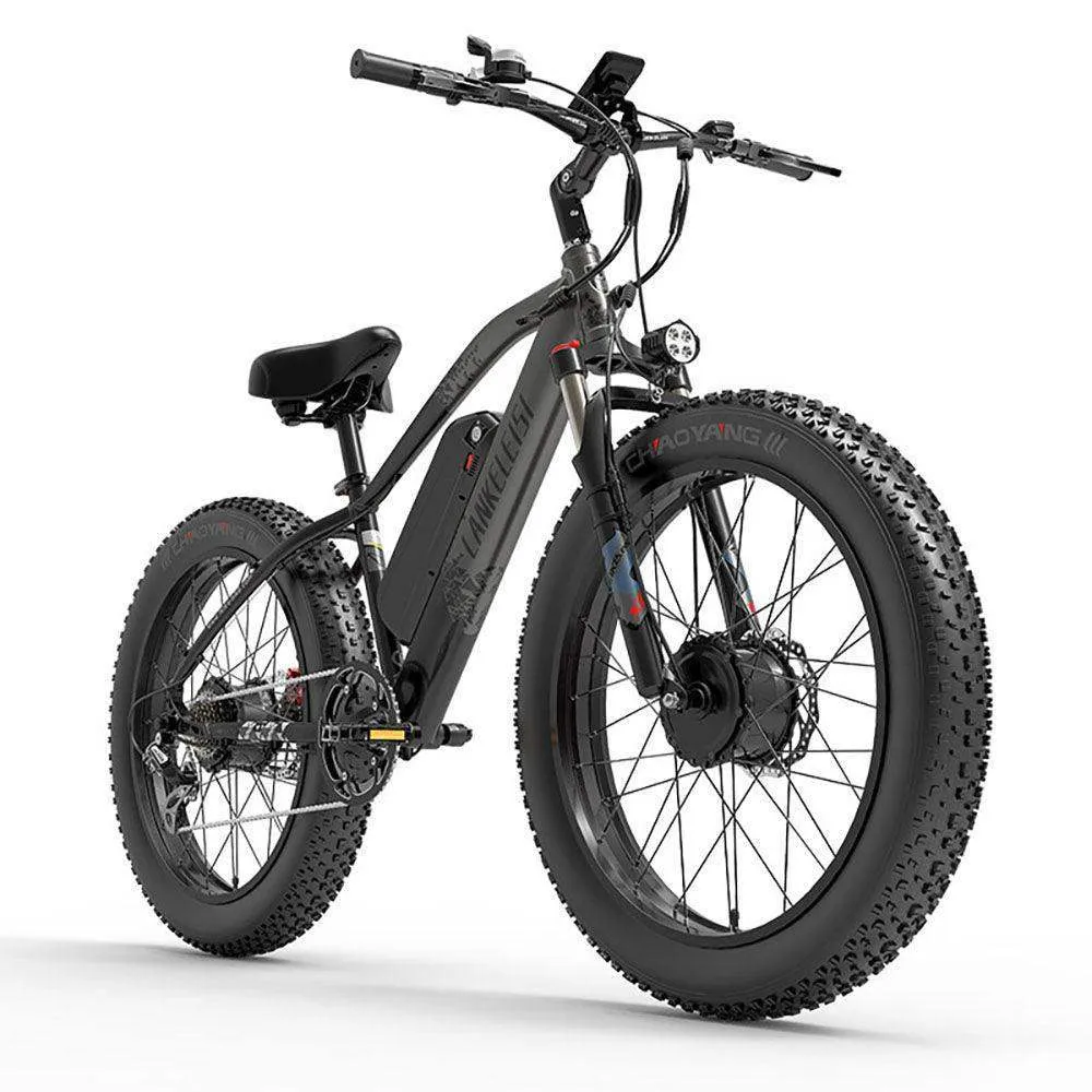 Lankeleisi MG740 PLUS 1000W*2 Kaksimoottorinen 26" Fat Bike 960Wh Hardtail Sähkömaastopyörä EMTB 48V 20Ah Akku