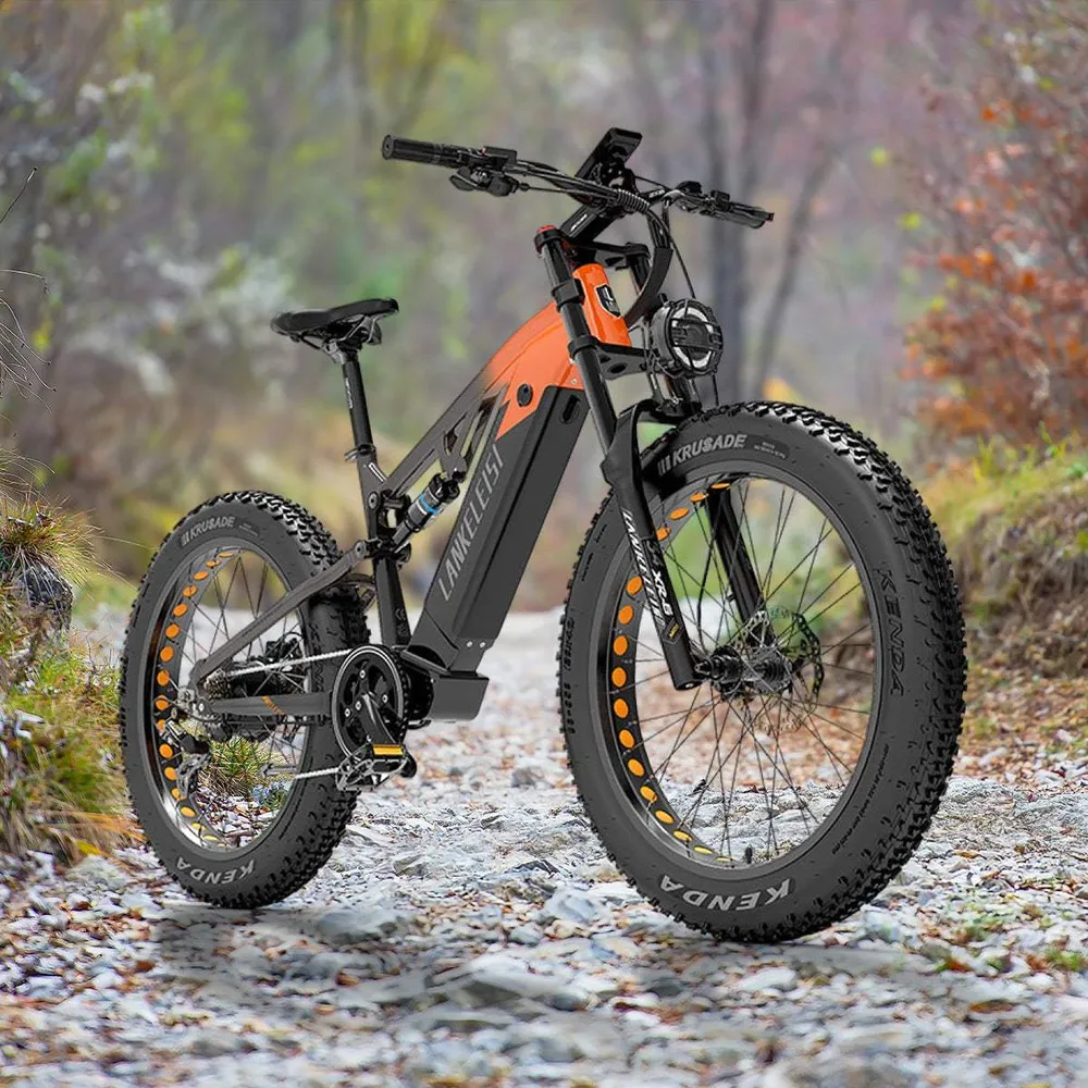 Lankeleisi RV800 Plus 750W Bafang -moottori 26" paksurengaspyörä 960Wh täysjousitus sähkövuoristopyörä E-MTB 48V 20Ah akku