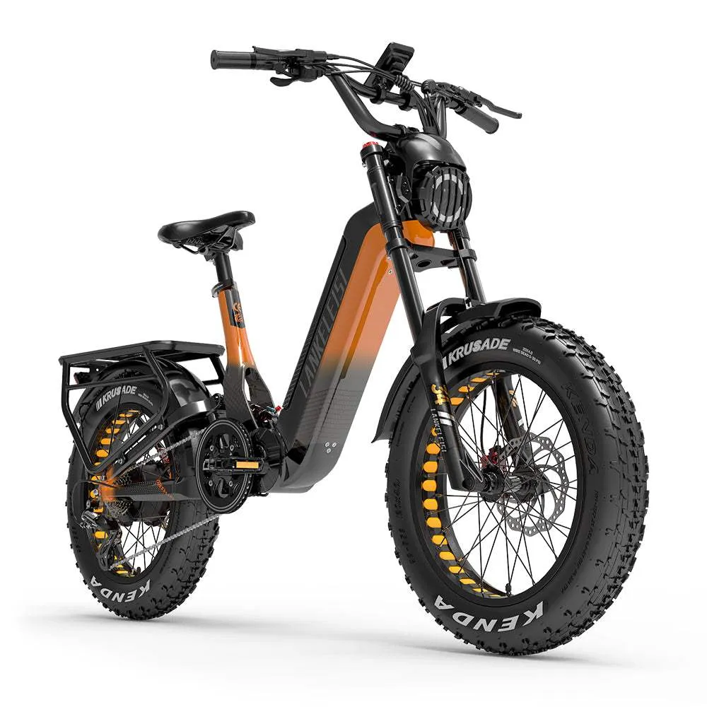 Lankeleisi RX800 Plus 2025 Versio 1000W 20" Sähköfatbike 960Wh Täysjousitus SUV E-Bike Vääntö Anturi 48V 20Ah Akku