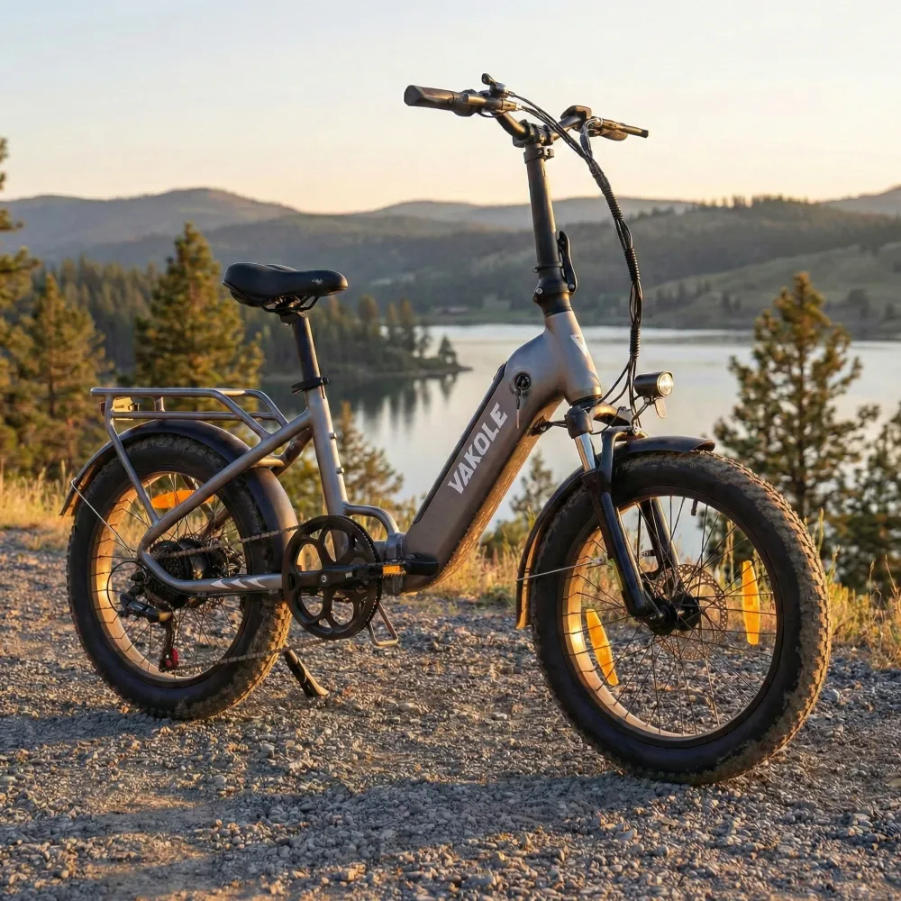Vakole VT4 2025 -versio 250W 20" taitettava sähköpyörä 468Wh kompakti matalaläpikulkuinen sähköpyörä 36V 13Ah akulla