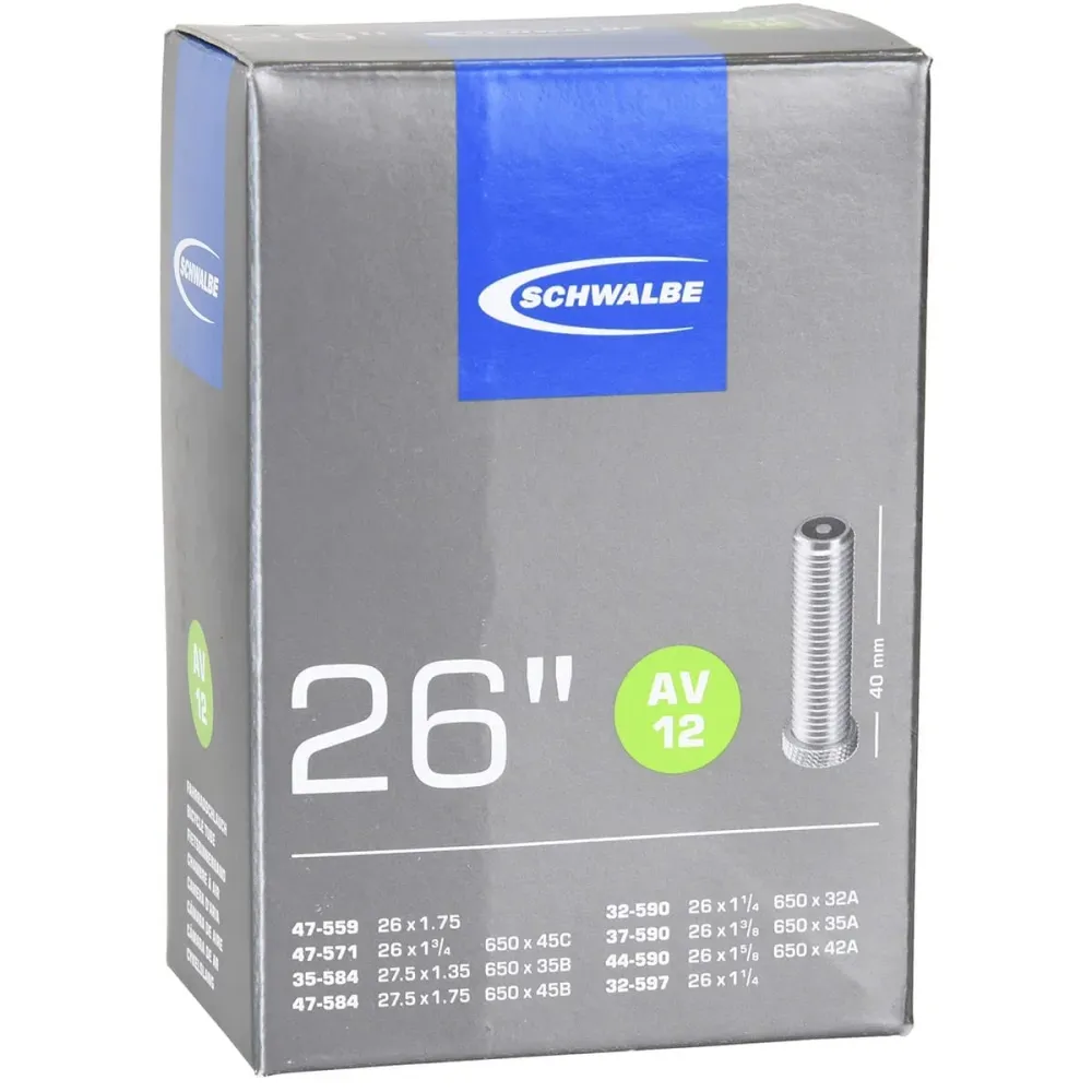 SCHWALBE STANDARD AV 12 sisäputki 26x1.75 Butyyli Schrader 40 mm