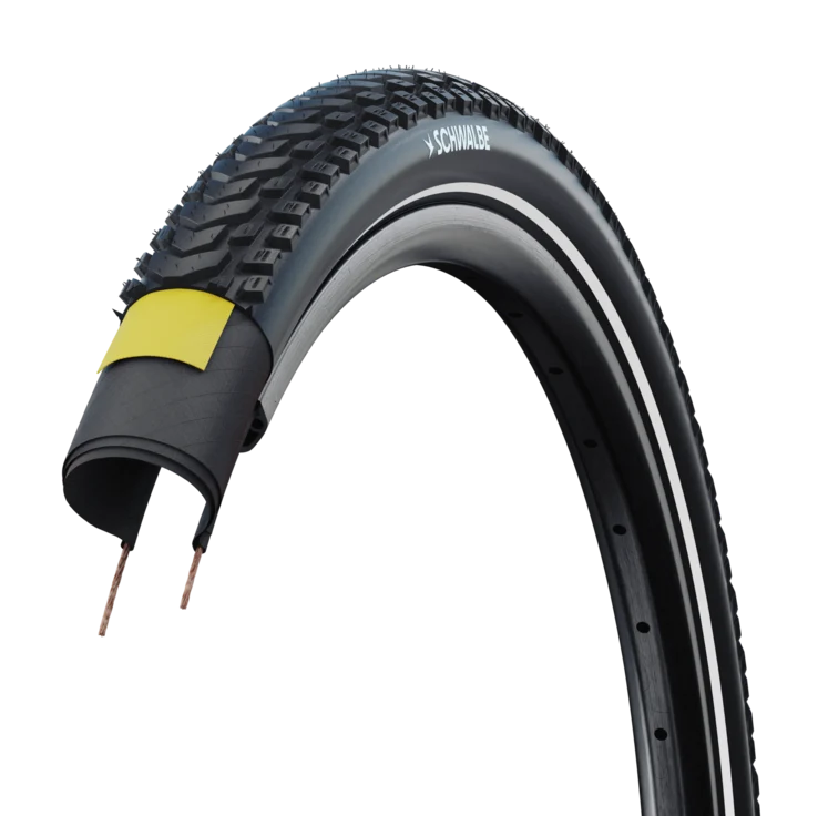 SCHWALBE MARATHON MONDIAL 700x42 ADDIX V-Guard Reflex TubeType Soft Musta rengas