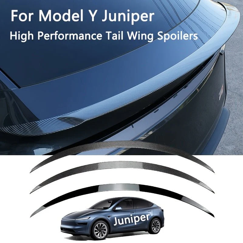 Tesla malli Y Juniper/Launch 2025 Suorituskykyinen takasiipien spoileri, ABS-hiilikuitu huulipoileri häntä