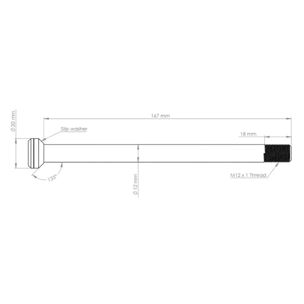 BURGTEC 171mm takapyörän akseli Transition-runkoihin Sininen