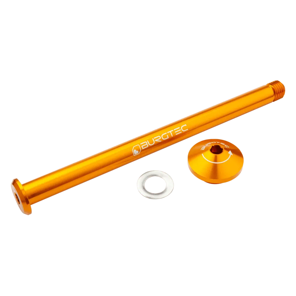 BURGTEC 171mm takapyörän akseli Yeti Orange runkoon