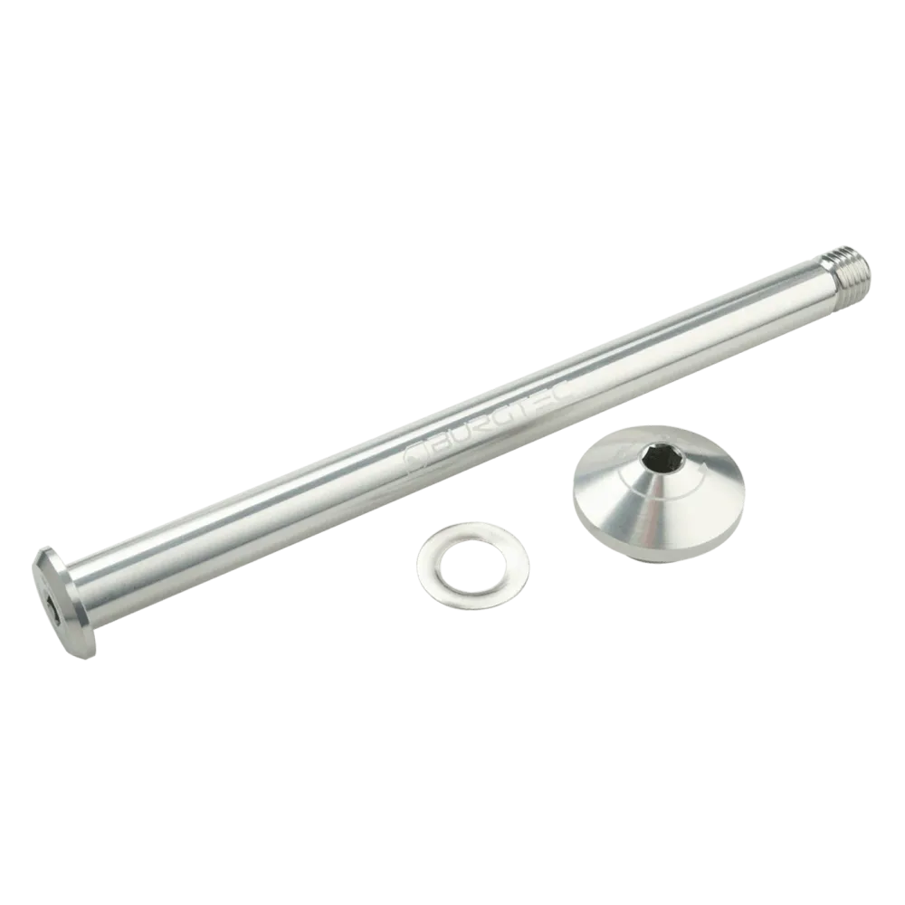 BURGTEC 171mm takapyörän akseli Yeti runkoon Hopea