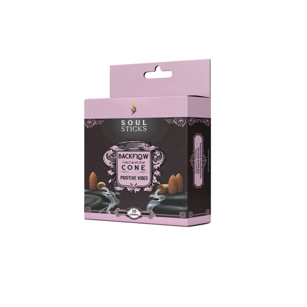 Positive Vibes takaisinvirtaus suitsukartio 10kpl - Soul Sticks