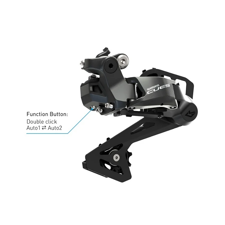 SHIMANO CUES Di2 RD-U6050-GS Linkglide 10-vaihteinen sähköpyörän takavaihtaja Medium Cage (keskikokoinen)