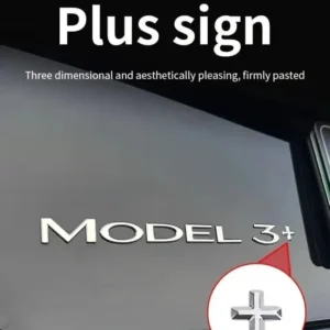 Tesla -malli 3+ pitkän kantaman " +" logo hopea