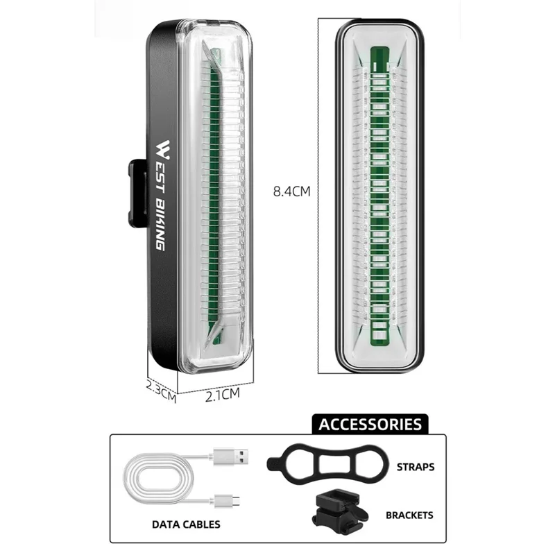 Ladattava 400mAh LED-pyörän takavalo