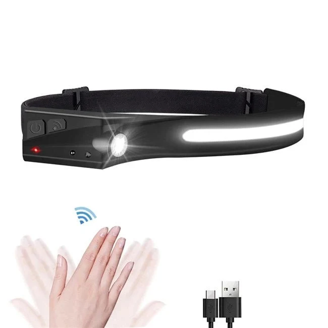 LED-otsalamppu liiketunnistimella IPX4 USB-C 1200 mAh