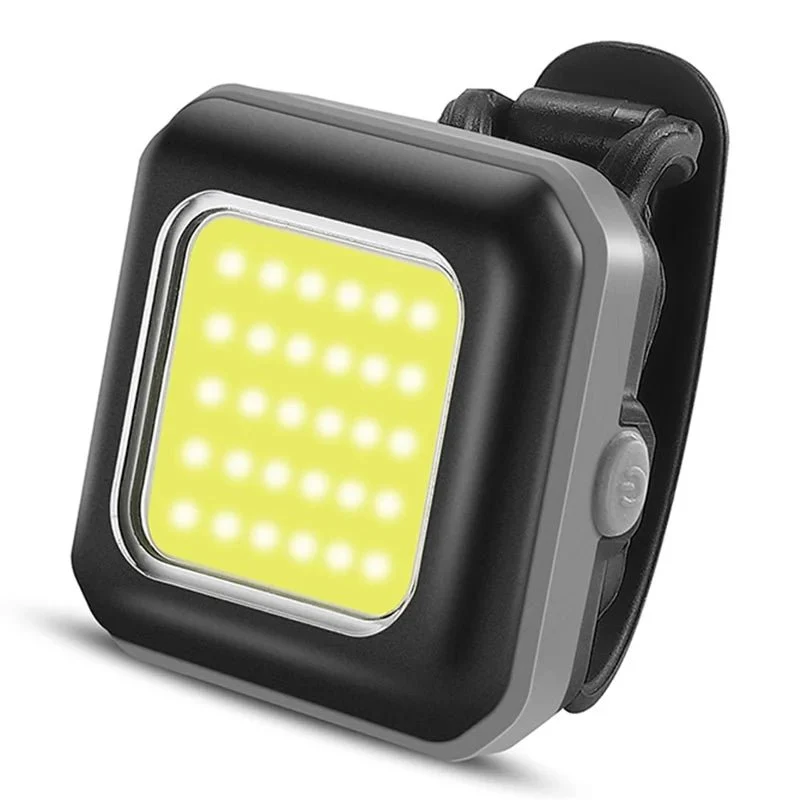 LED-turvavalo polkupyörään - Harmaa etuvalo / Valkoinen valo