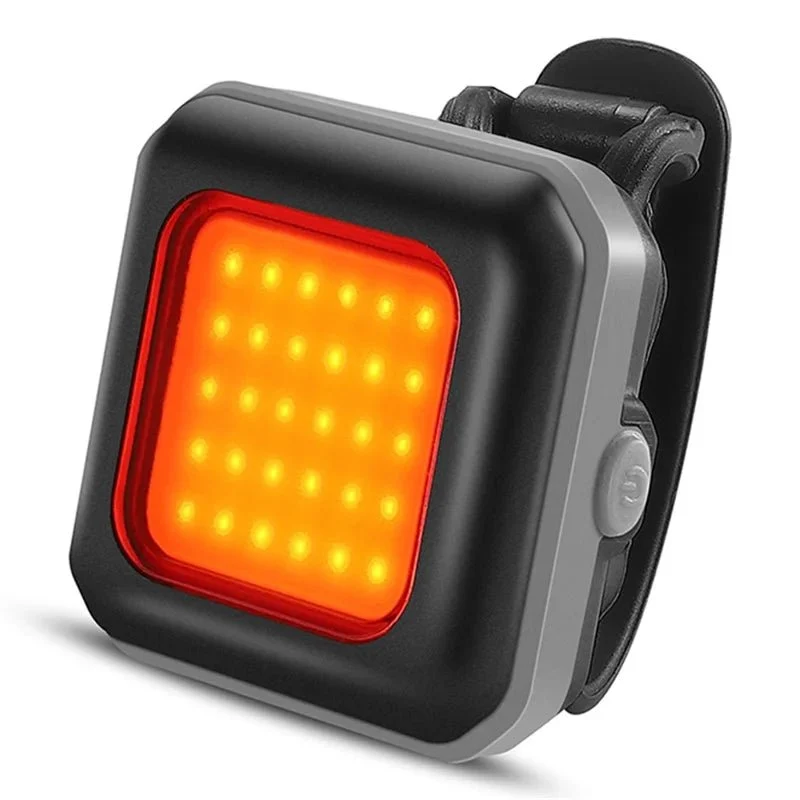 LED-turvavalo polkupyörään - Harmaa takavalo / Punainen valo