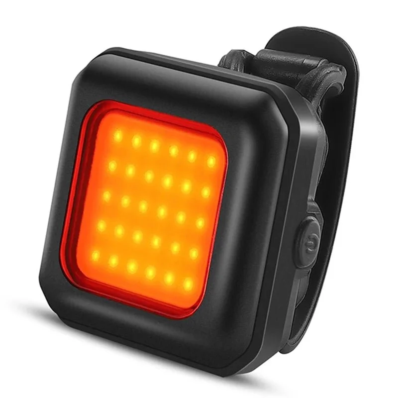 LED-turvavalo polkupyörään - Musta takavalo / Punainen valo