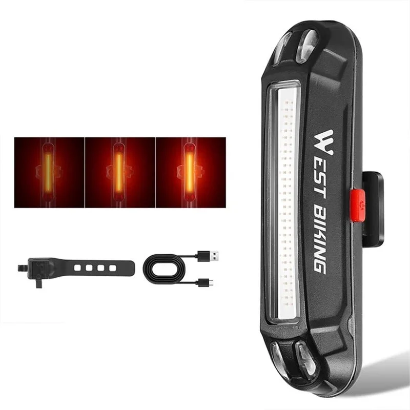 LED-valo takapyörään USB, pyöräilyvaroituslamppu - T1