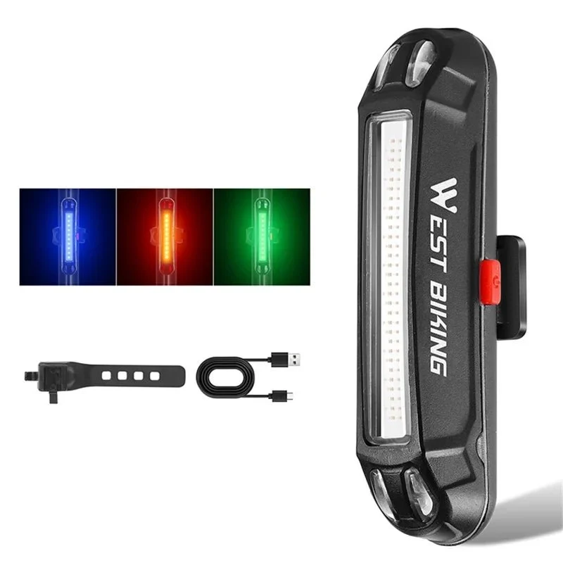 USB-valoinen LED-pyörän takavalo, pyöräilyvaroitusvalo - T2