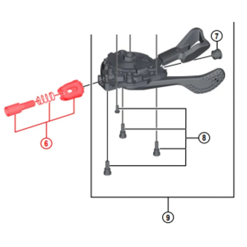Jännitteen säätöpiippu SHIMANO SL-M8000 / M7000 / M6000 nopeudensäätimille #Y03K98030