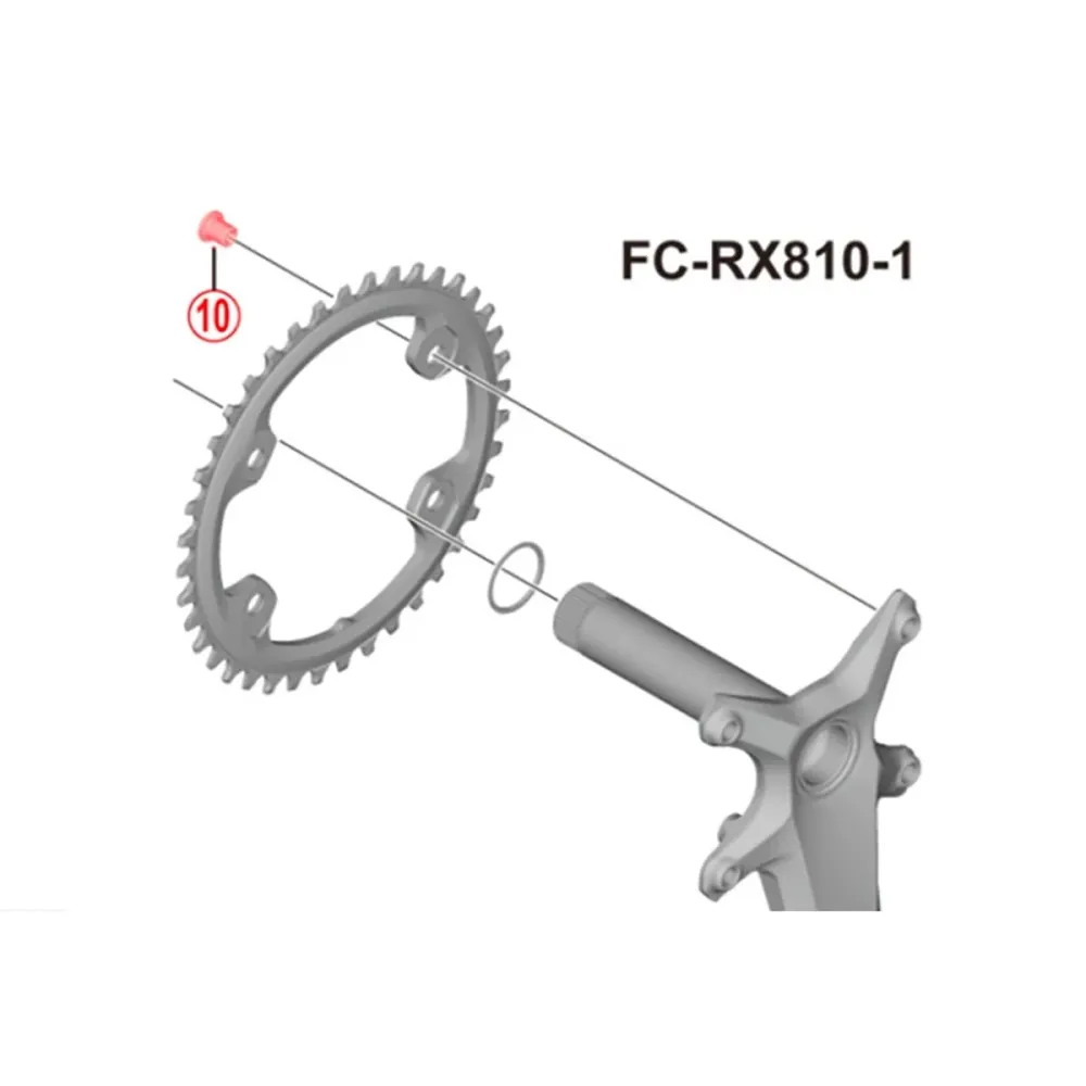 4 ketjupyörän ruuvipaketti SHIMANO GRX FC-RX810 kampiakselille.