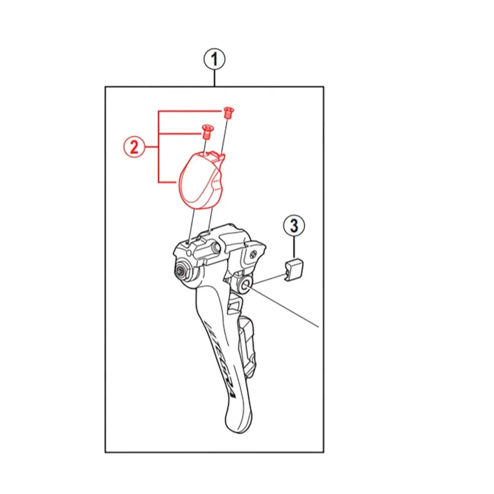 Oikea etukansi ja ruuvit SHIMANO ULTEGRA ST-6800 vipuun #Y00E98020