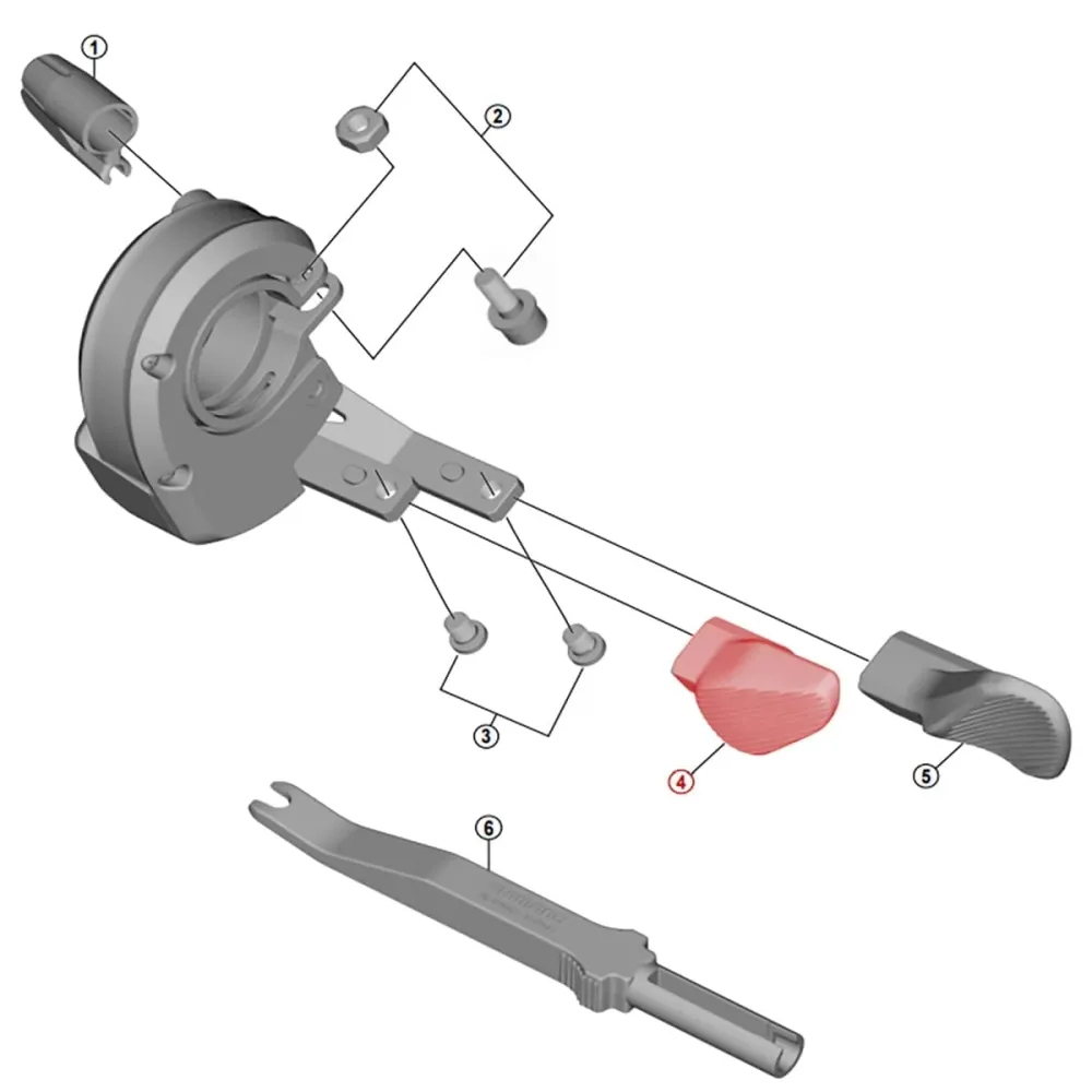 Painike SHIMANO XT Di2 SW-M8050 oikeakätiselle vaihteelle #Y0B200015