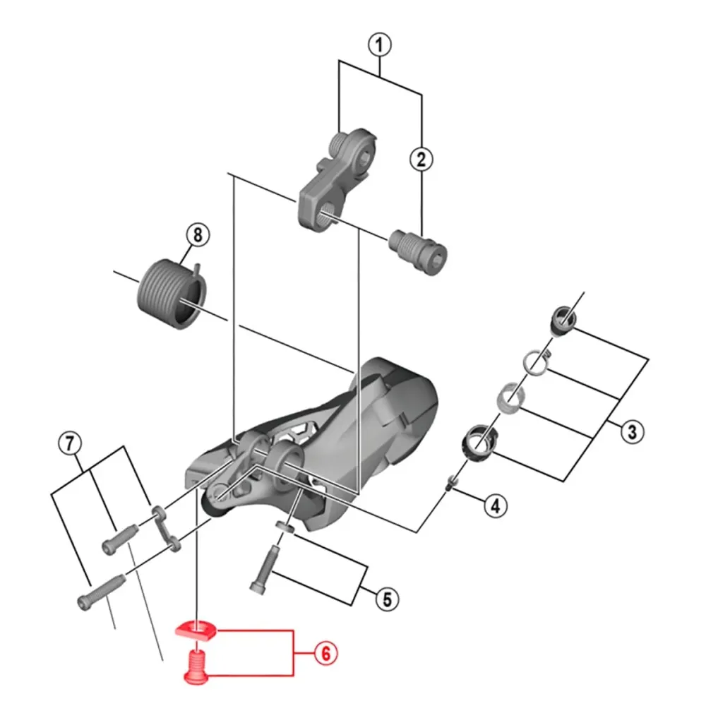 SHIMANO ULTEGRA RD-R8000 takavaijerin vaijerin kiinnitysruuvi