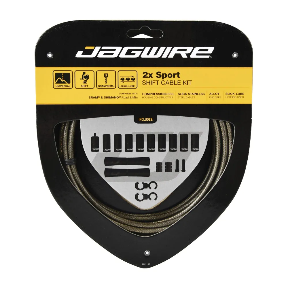 JAGWIRE SPORT SHIFT 2X Carbon Derailleur johdot ja letkut Kit