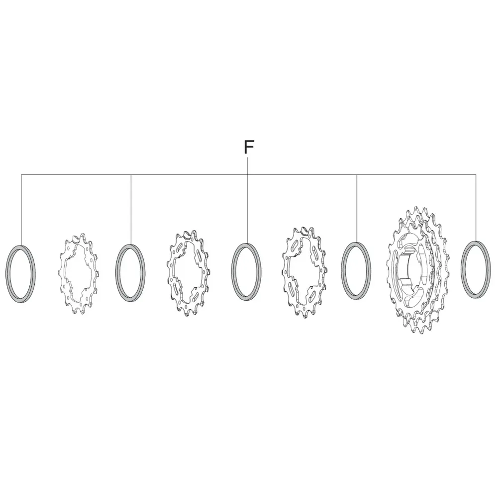 Kasettivälikappale CAMPAGNOLO 12V 2mm (x5)