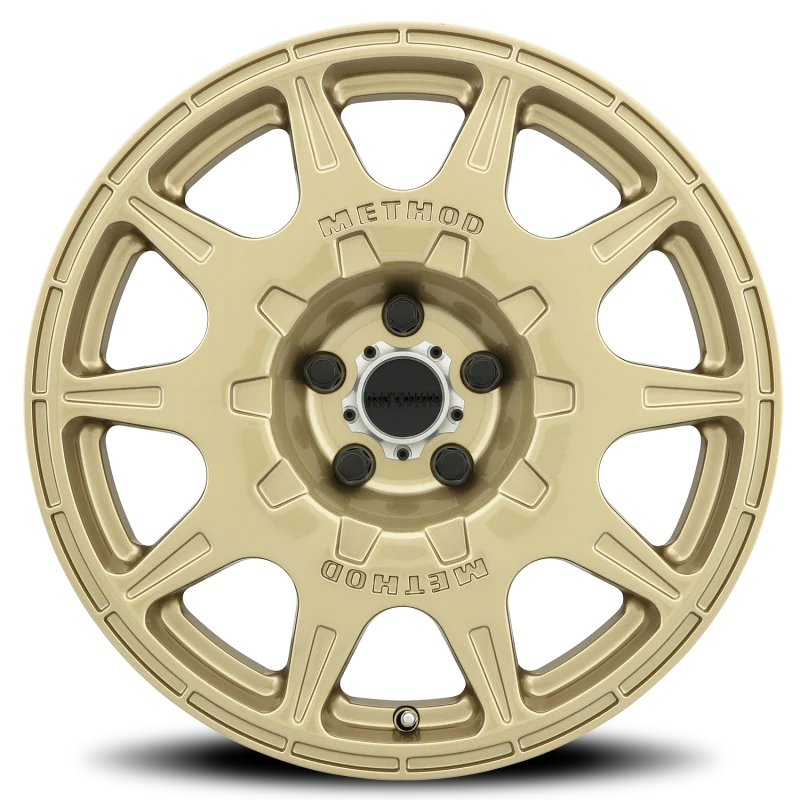 Method MR502 RALLY 17x8 +38mm Offset 5x4.5 67.1mm CB Gold Wheel
