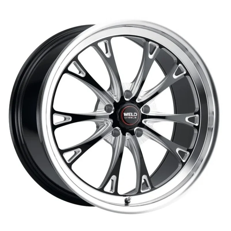 Weld Belmont Beadlock 17x10 / 5x120 BP / ET42 / BS 7.15 / 78.1 CB Gloss Black MIL