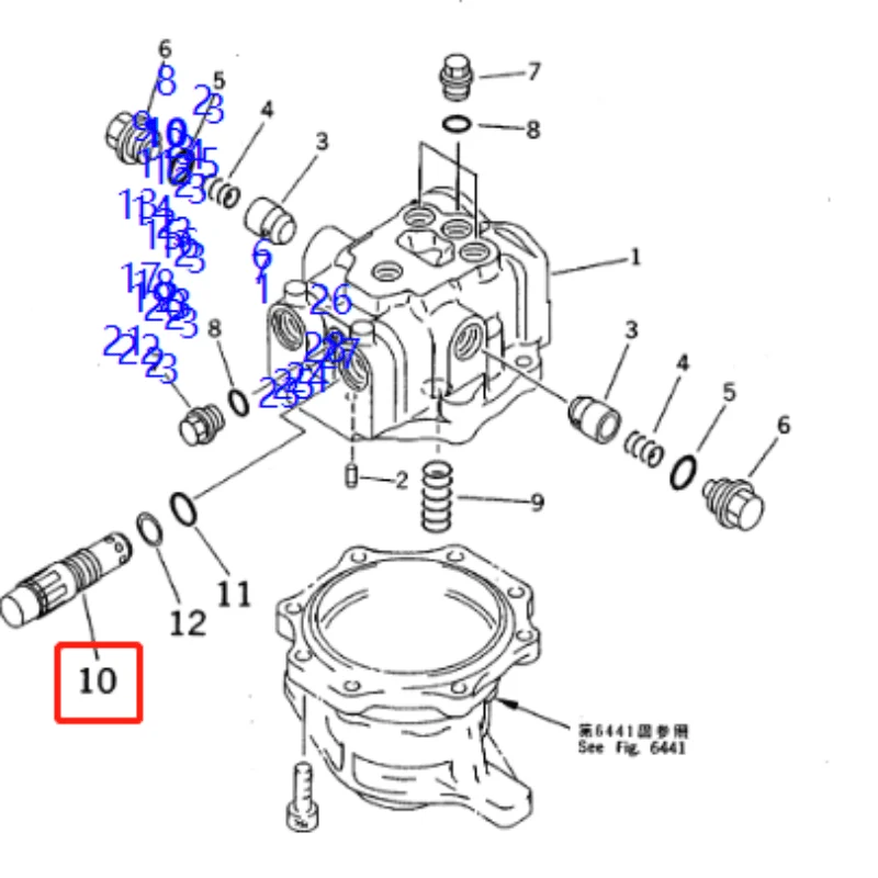Ylipaineventtiili 20Y-60-11520 Sopii Komatsu PC200-5 PC210-5 kaivinkoneeseen